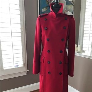 Auth. Burberry Wool & Cashmere Long Coat